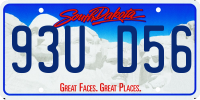 SD license plate 93UD56