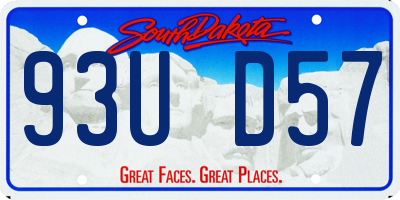 SD license plate 93UD57