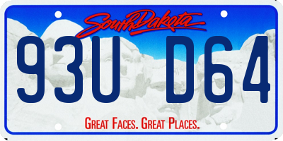SD license plate 93UD64