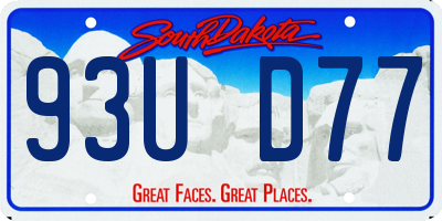 SD license plate 93UD77