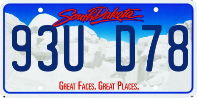 SD license plate 93UD78
