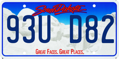 SD license plate 93UD82