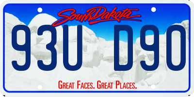 SD license plate 93UD90