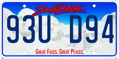 SD license plate 93UD94