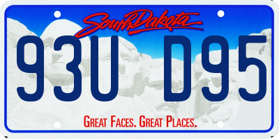 SD license plate 93UD95