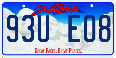 SD license plate 93UE08