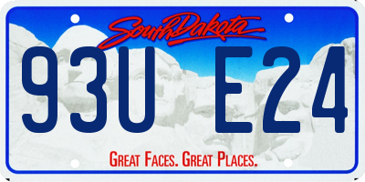 SD license plate 93UE24