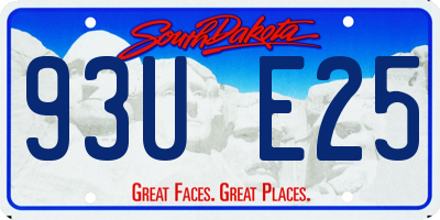 SD license plate 93UE25