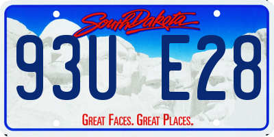 SD license plate 93UE28