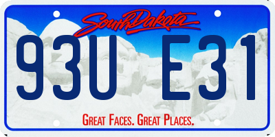 SD license plate 93UE31