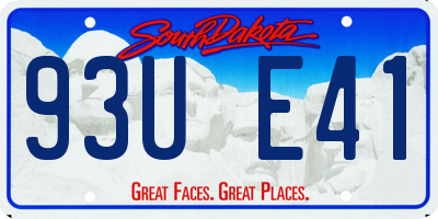 SD license plate 93UE41