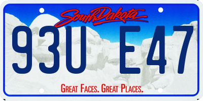 SD license plate 93UE47