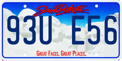 SD license plate 93UE56