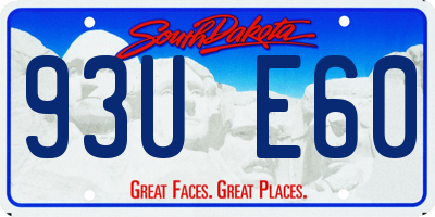 SD license plate 93UE60