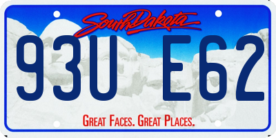 SD license plate 93UE62