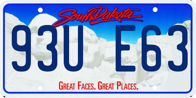 SD license plate 93UE63