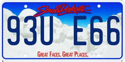 SD license plate 93UE66