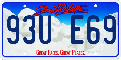 SD license plate 93UE69