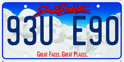 SD license plate 93UE90