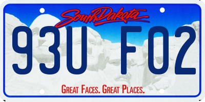 SD license plate 93UF02
