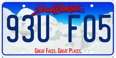 SD license plate 93UF05
