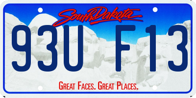 SD license plate 93UF13