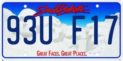SD license plate 93UF17