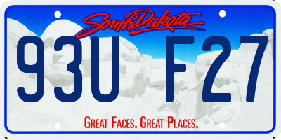 SD license plate 93UF27