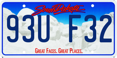 SD license plate 93UF32
