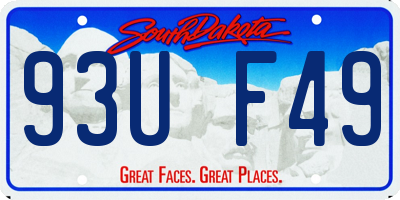 SD license plate 93UF49