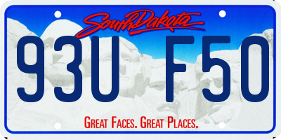 SD license plate 93UF50