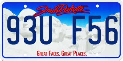SD license plate 93UF56