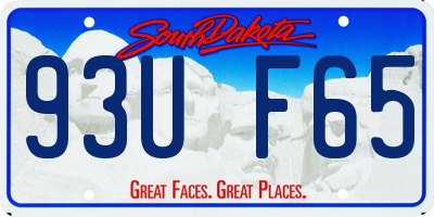 SD license plate 93UF65