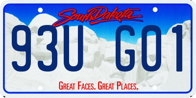 SD license plate 93UG01