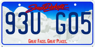 SD license plate 93UG05