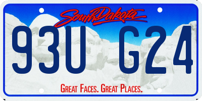 SD license plate 93UG24
