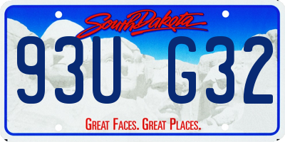 SD license plate 93UG32