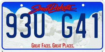 SD license plate 93UG41