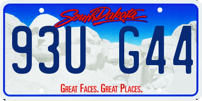 SD license plate 93UG44