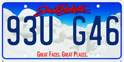 SD license plate 93UG46