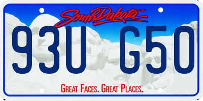 SD license plate 93UG50