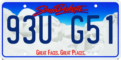 SD license plate 93UG51