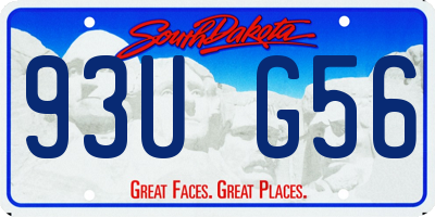 SD license plate 93UG56