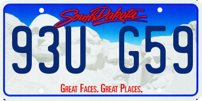 SD license plate 93UG59