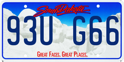 SD license plate 93UG66