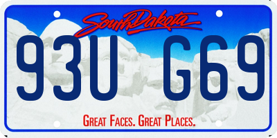 SD license plate 93UG69