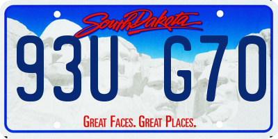 SD license plate 93UG70