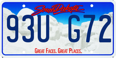 SD license plate 93UG72