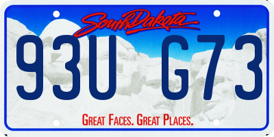 SD license plate 93UG73
