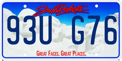 SD license plate 93UG76